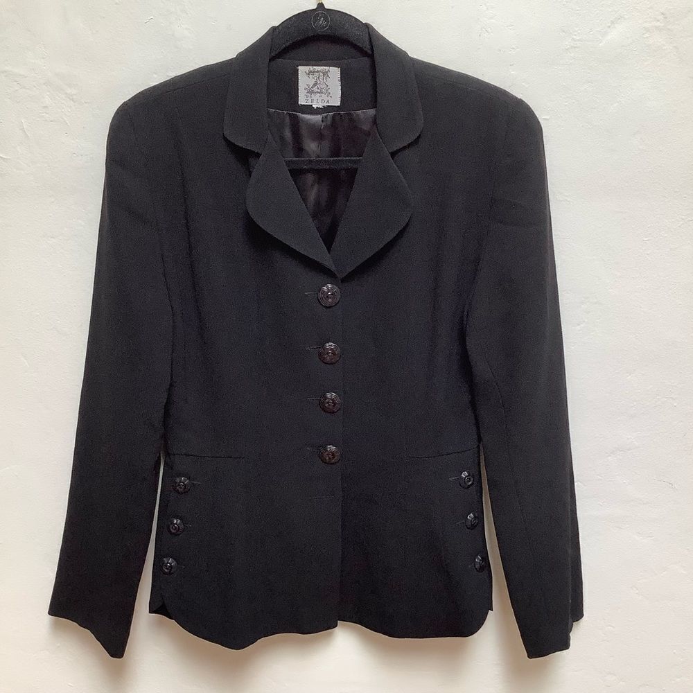 ZELDA JACKET M BLACK OUTSTANDING FABRICATION BLACK MEDIUM VINTAGE
